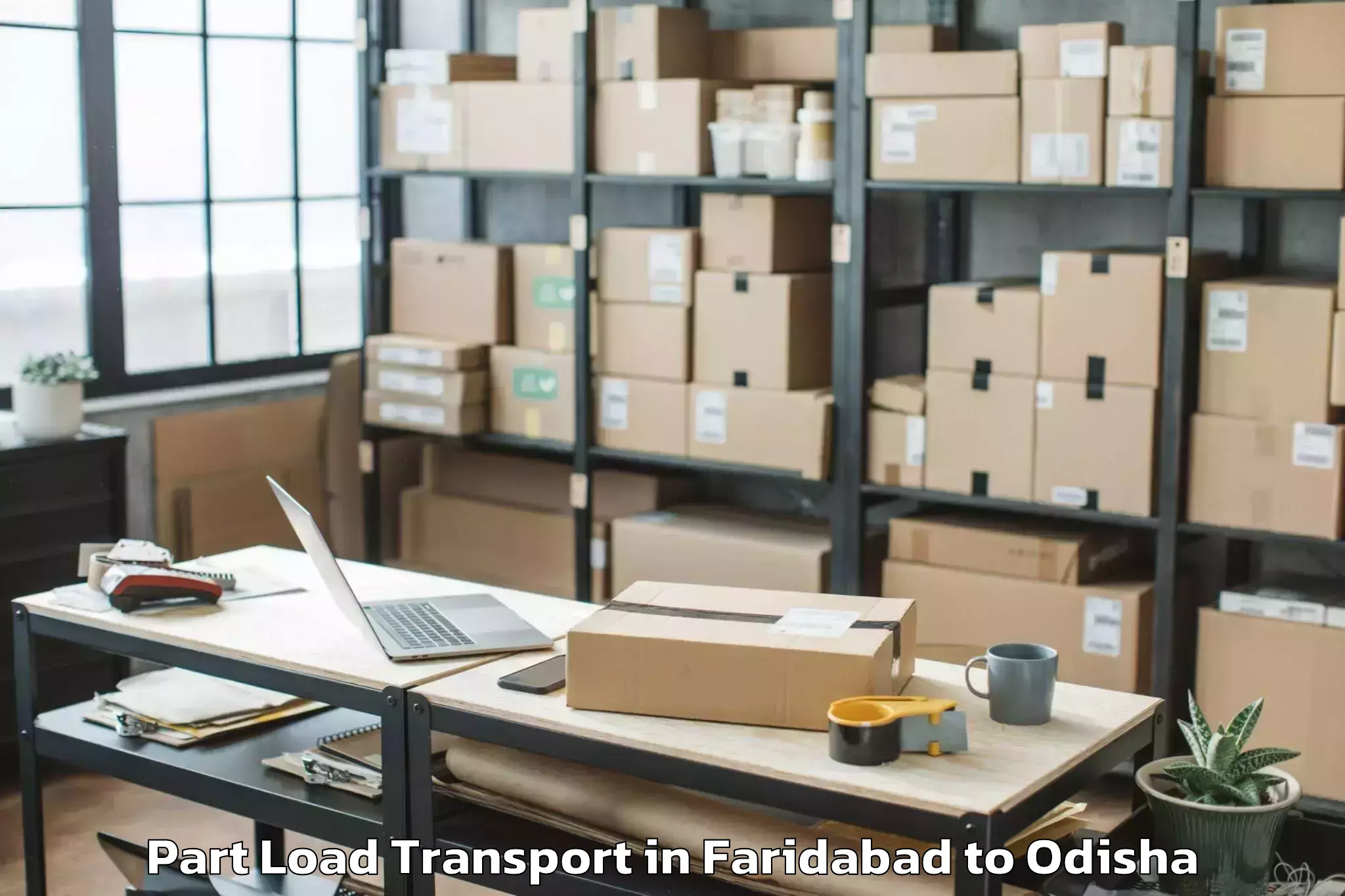 Book Your Faridabad to Kolabira Part Load Transport Today